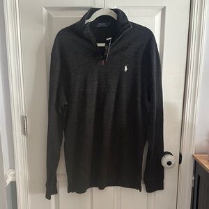 Ralph Lauren Charcoal Quarter-Zip Pullover